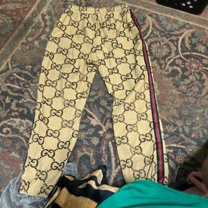 Gucci Monogram Sweatpants with web